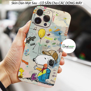Tấm dán Skin Mặt Sau Snoopy MS01 FULL VIỀN 14 pro max , 13 pro max ,12 pro max , 11 pro max , xs max - FukiShop