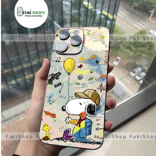 Tấm dán Skin Mặt Sau Snoopy MS01 FULL VIỀN 14 pro max , 13 pro max ,12 pro max , 11 pro max , xs max - FukiShop