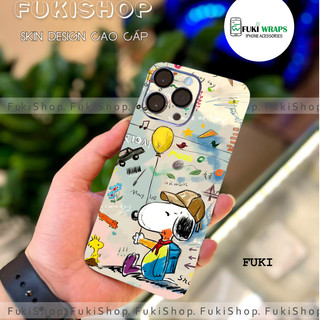 Tấm dán Skin Mặt Sau Snoopy MS01 FULL VIỀN 14 pro max , 13 pro max ,12 pro max , 11 pro max , xs max - FukiShop