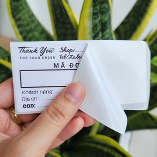 50 Tem phiếu giao hàng Hóa đơn bán hàng Nhãn ghi mã vận đơn keo dán thùng gói hàng 10x5cm, 10x4cm