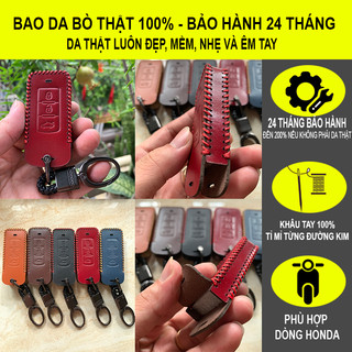 [Xpander Outlander Attrage]_Bao Da Bọc Chìa Khóa Dòng Xe Mitsubishi Da Bò Thật 100% Khâu Tay Thủ Công Bảo Vệ Chìa Khóa