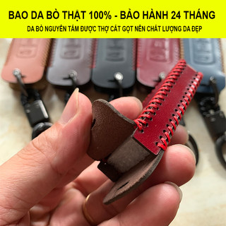 [Xpander Outlander Attrage]_Bao Da Bọc Chìa Khóa Dòng Xe Mitsubishi Da Bò Thật 100% Khâu Tay Thủ Công Bảo Vệ Chìa Khóa