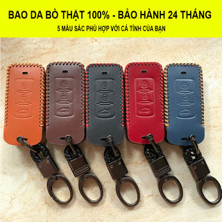 [Xpander Outlander Attrage]_Bao Da Bọc Chìa Khóa Dòng Xe Mitsubishi Da Bò Thật 100% Khâu Tay Thủ Công Bảo Vệ Chìa Khóa