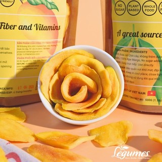 Xoài Sấy Dẻo Légumes 500g – Không Đường / Ít Ngọt, Không Chất Bảo Quản, Đặc Sản Việt Nam Dried Mango