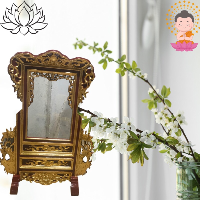 Khung ảnh thờ gỗ mít ,Sơn son thếp vàng hàng cao cấp