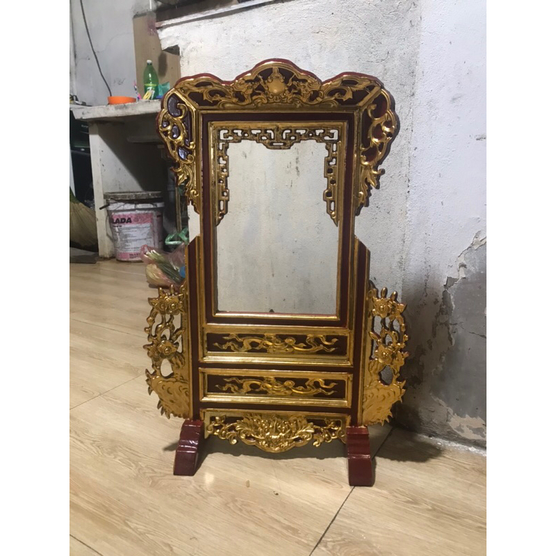 Khung ảnh thờ gỗ mít ,Sơn son thếp vàng hàng cao cấp