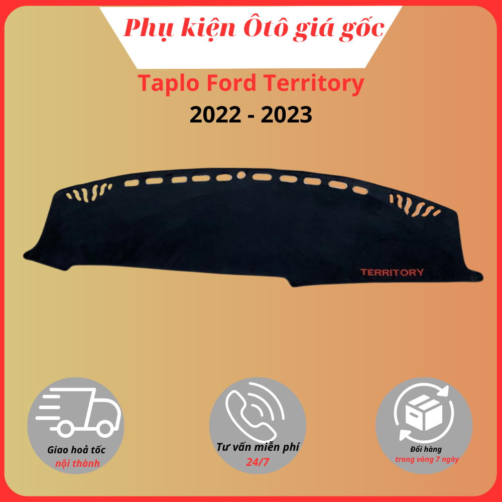 Thảm taplo xe Ford Territory 2022, 2023, 2024, 2025 chất liệu nhung lông cừu màu đen cao cấp chống nắng nóng hiệu quả