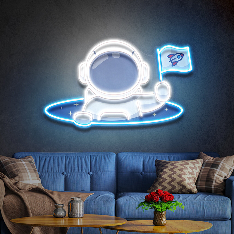 Đèn Led Neon Nghệ Thuât Phi Hành Giá - Đèn Led Neon Trang Trí Phòng - Neon Sign Decor