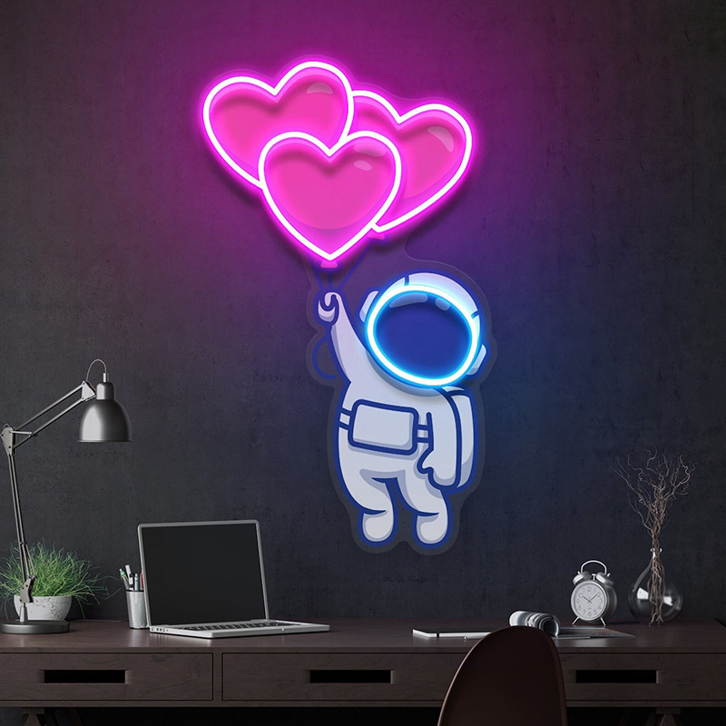 Đèn Led Neon Nghệ Thuât Phi Hành Giá - Đèn Led Neon Trang Trí Phòng - Neon Sign Decor