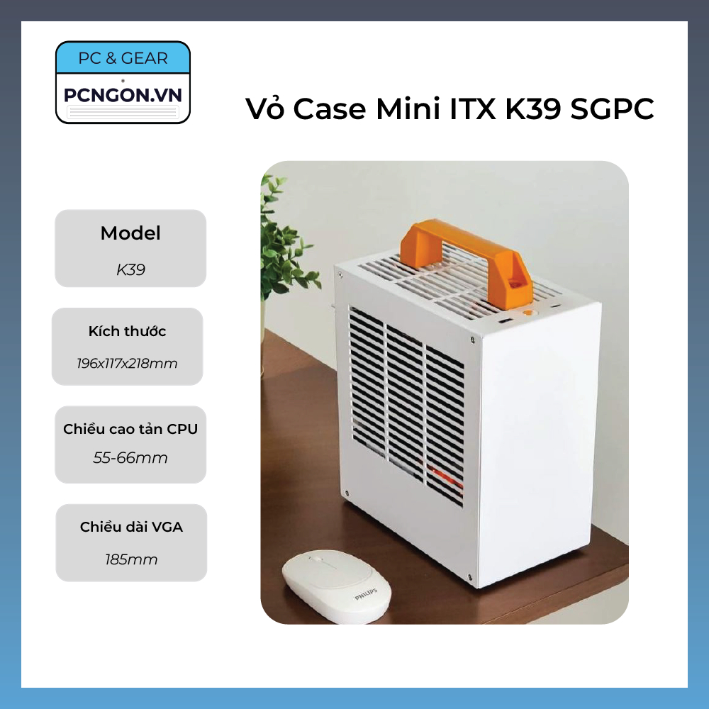 [PCNGON] Vỏ Case máy tính mini ITX K39 SGPC nhỏ gọn – trắng | Shopee ...