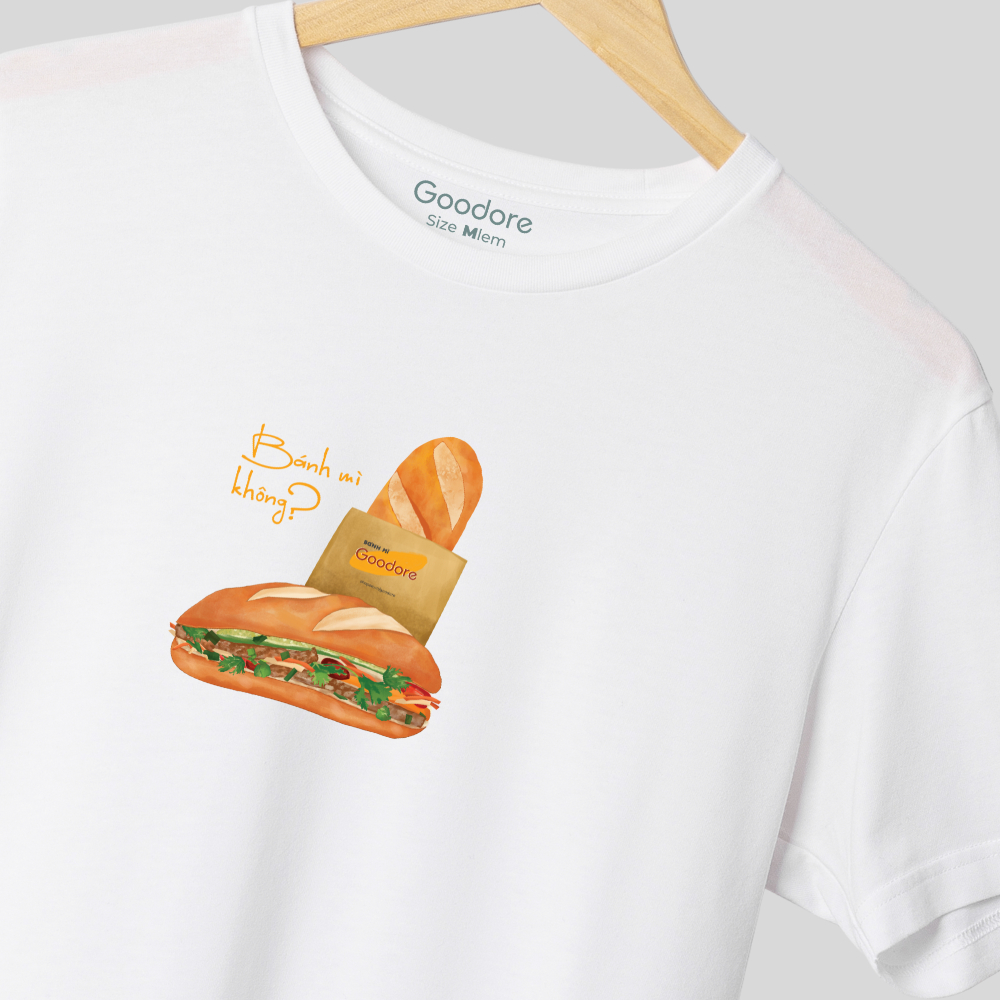 Áo thun Oversize cotton unisex nam nữ Goodore Bánh mỳ thoáng mát năng động thiết kế độc đáo
