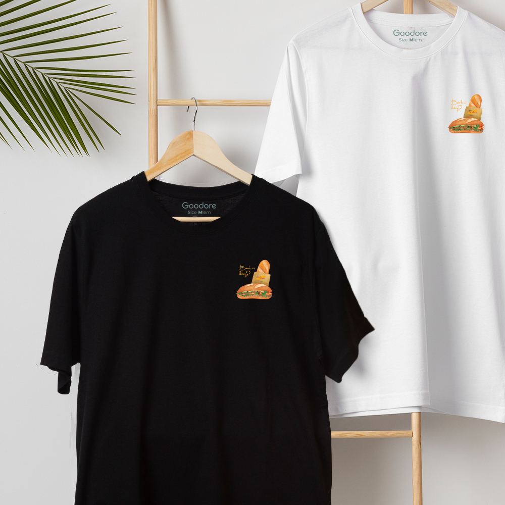 Áo thun Oversize cotton unisex nam nữ Goodore Bánh mỳ mini thoáng mát năng động thiết kế độc đáo