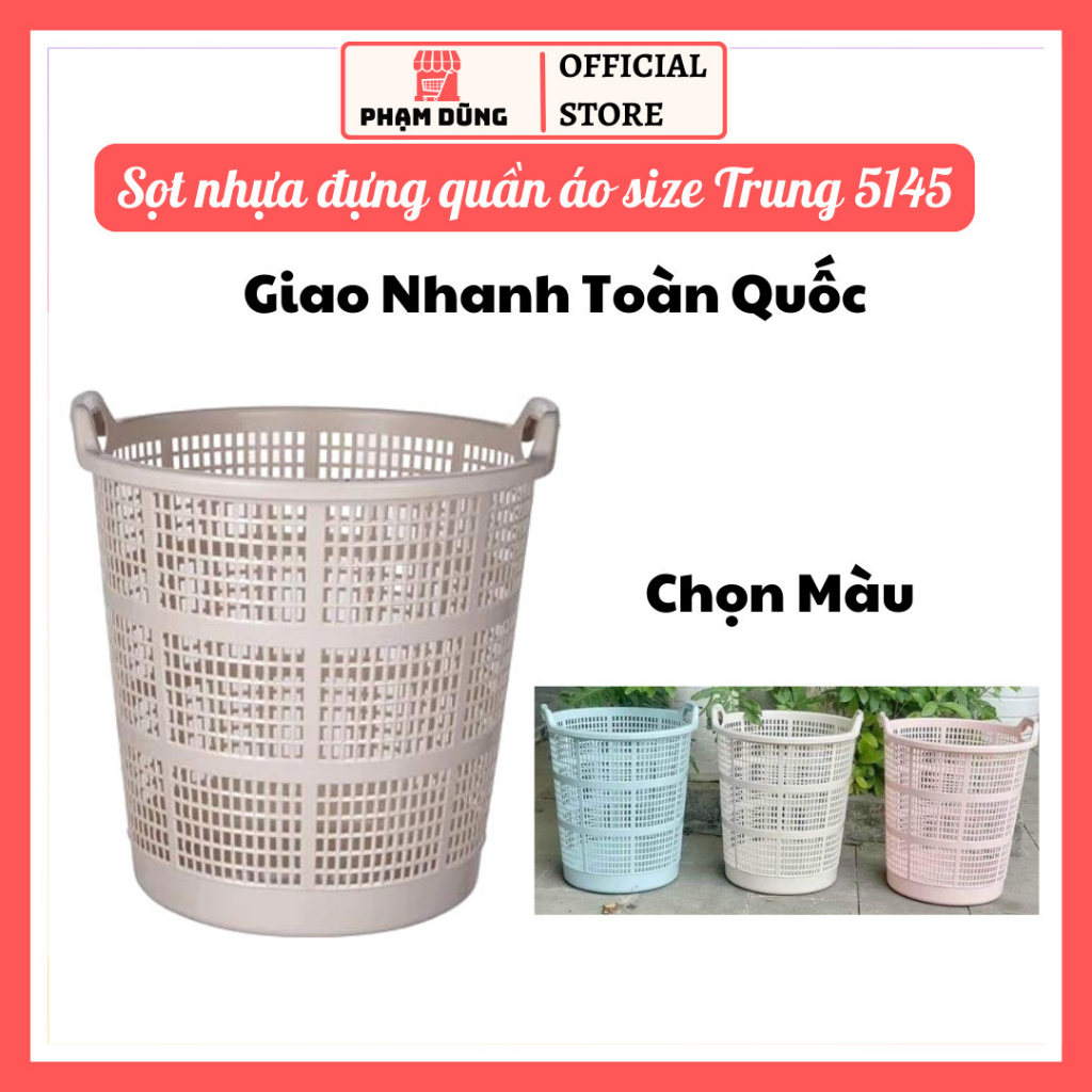 Sọt nhựa đựng quần áo bẩn , giỏ đựng đồ chơi , sọt đựng rác size trung ...