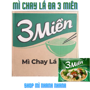 Thùng 30 gói Mì Chay Lá Đa hiệu 3 Miền 65 gr x 30 gói