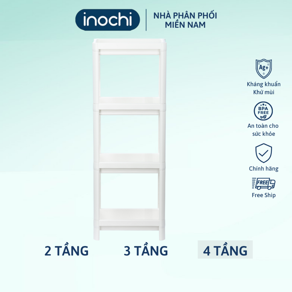 Ảnh Kệ đa năng Tokyo 2 3 4 tầng INOCHI - Kệ đựng mỹ phẩm, kệ sách, kệ nhựa tự lắp ráp tiện dụng 1