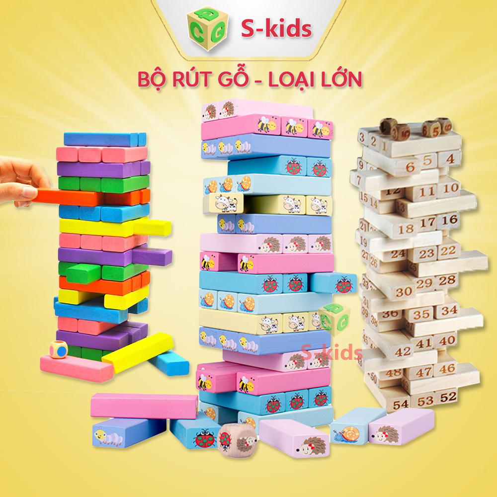 Đánh giá Đồ Chơi Rút Gỗ S-Kids Loại Lớn | Phát triển tư duy, khéo léo cho bé - Chỉ 81K!