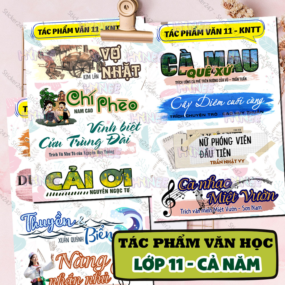 Sticker Tựa Bài Ngữ Văn 11 (Cả năm) ???????????????????????????????????? Chương ...