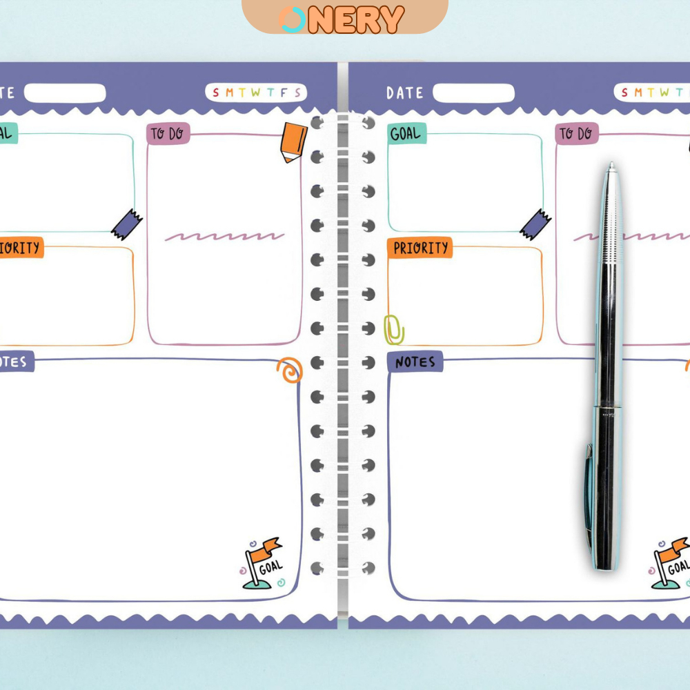 Sổ Kế Hoạch Tiếng Anh A5 Planner to Onery