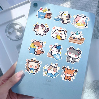 Set 60-63 Nhãn Dán Sticker Hoạt Hình Chống Thấm Nước Trang Trí Mũ Bảo Hiểm, Laptop, Sổ, Vali