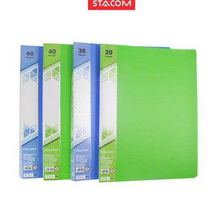 Cặp file bìa lá Stacom khổ A4 loại 20/30/40/60 trang - D20A, D30A, D40A ...