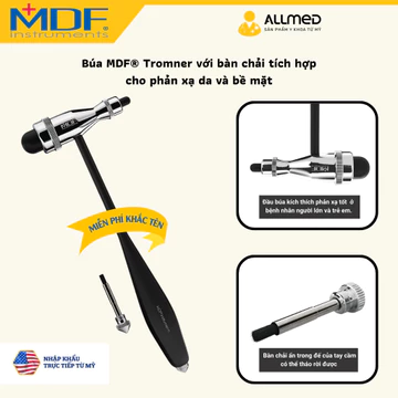 Búa phản xạ 4 trong 1 MDF® Lightweight Trömner Reflex Hammer 555P với bàn chải tích hợp cho phản xạ da và bề mặt