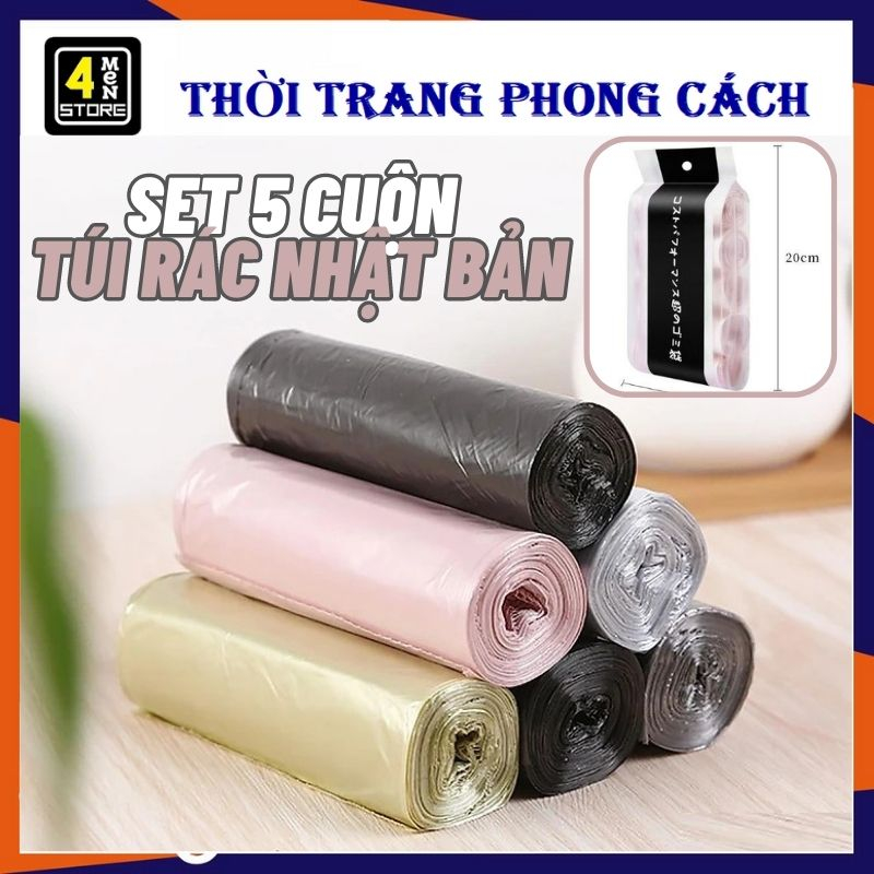 COMBO 5 CUỘN Túi Đựng Rác Sinh Học Công Nghệ Nhật Bản Siêu Dai - Set 5 ...