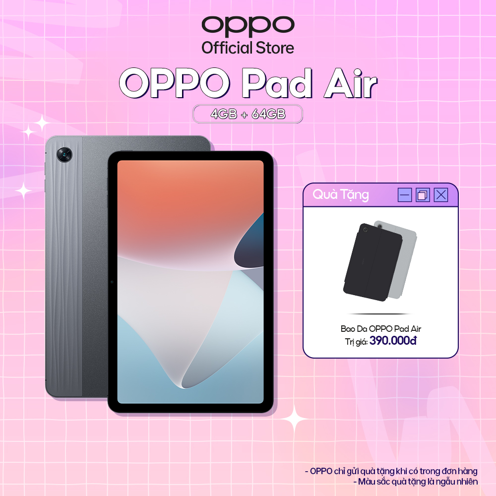 Máy Tính Bảng OPPO Pad Air (4GB/64GB) | Màn Hình 2K 1 tỷ Màu | Chip Snapdragon 680