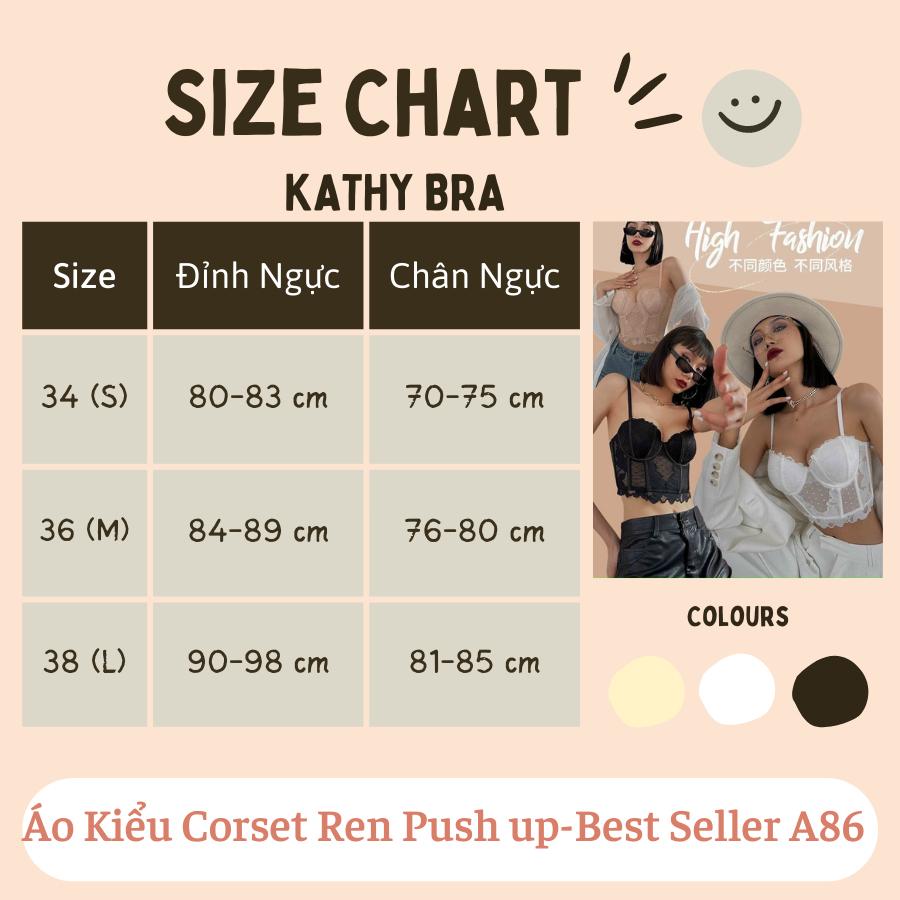 A86{LOẠI 1] Áo Bra Ren Bralette KATHY BRA Dáng Corset Cao Cấp Có Gọng Mút Vừa Chống Cuộn Nâng Ngực Mix Đồ Siêu Xinh | BigBuy360 - bigbuy360.vn