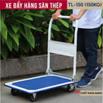 Xe đẩy hàng gấp gọn 4 bánh 150kg nhập khẩu ADVINDEQ TL-150, xe kéo hàng sàn thép bánh cao su chống ồn, bảo hành 1 năm — ảnh 2
