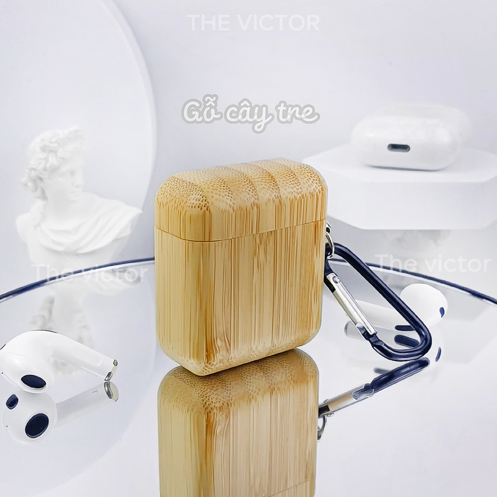 Vỏ gỗ tai nghe airpods