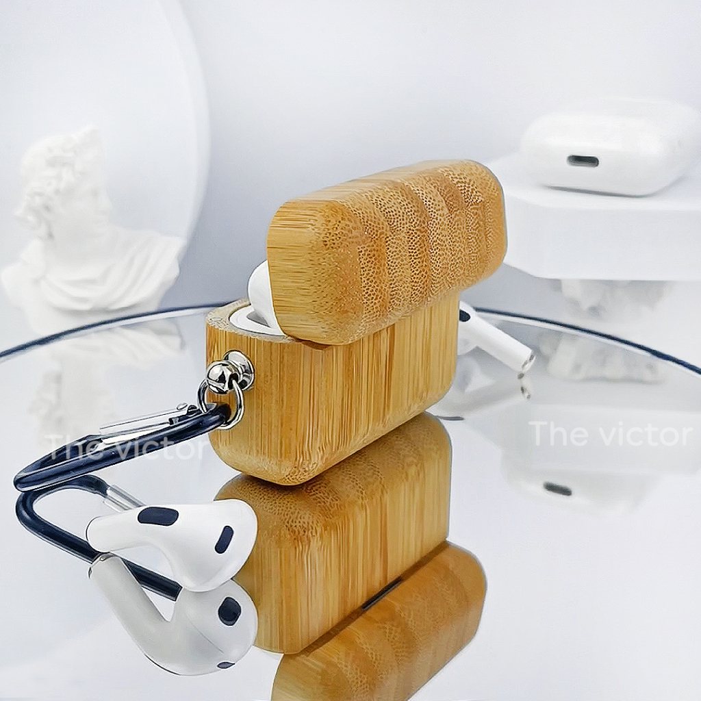 Vỏ gỗ tai nghe airpods