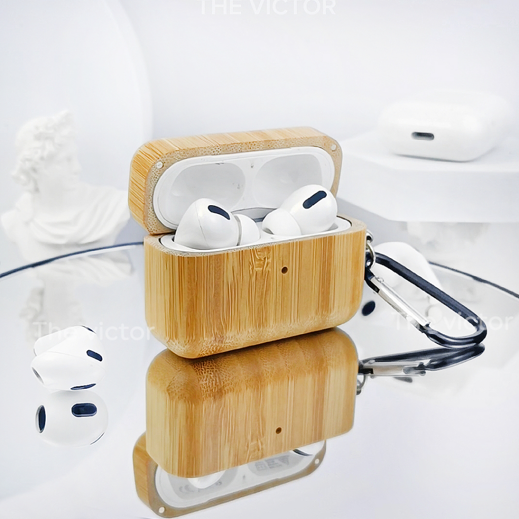 Vỏ gỗ tai nghe airpods