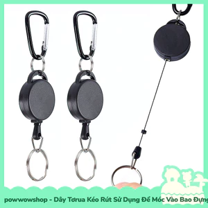 Móc Khoá Tơrua Dây Kéo Rút 45cm Sử Dụng Móc Bao Đựng Thẻ Nhân Viên Phong Cách Black Đơn Giản Tinh Tế