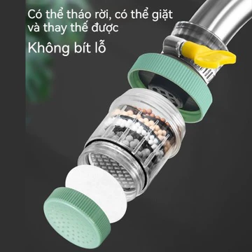 Đầu vòi lọc nước 6 lớp, kháng khuẩn, đầu lọc gắn vòi nước,phù hợp mọi đầu vòi