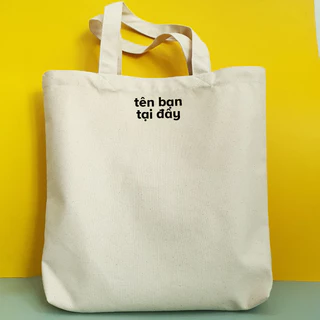 [In tên theo ý thích] Túi vải tote bag của Chodole chất liệu túi canvas vải bố đẹp in tên theo ý muốn