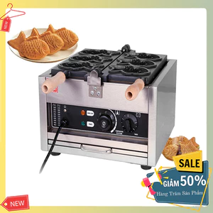 Máy làm bánh hình con cá taiyaki 3 con sử dụng điện
