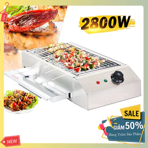 Bếp nướng thịt xiên 2800W gia nhiệt nhanh, chống quá nhiệt, quá tải