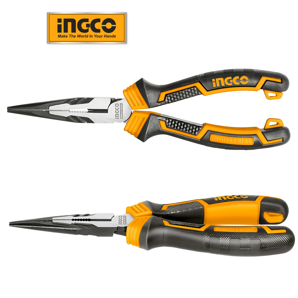 Ảnh Kìm mũi nhọn dài đa năng INGCO HHLNP28200 thép Cr-V 30% kềm dài 200mm cao cấp 2