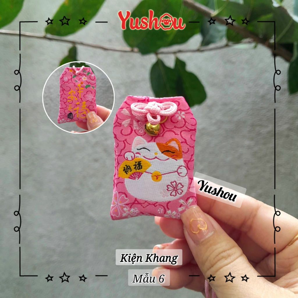 Túi Phước Yushou Sức Khỏe - Mẫu 6 - Mèo Ú dễ thương, Có sẵn, Quà tặng ý nghĩa.