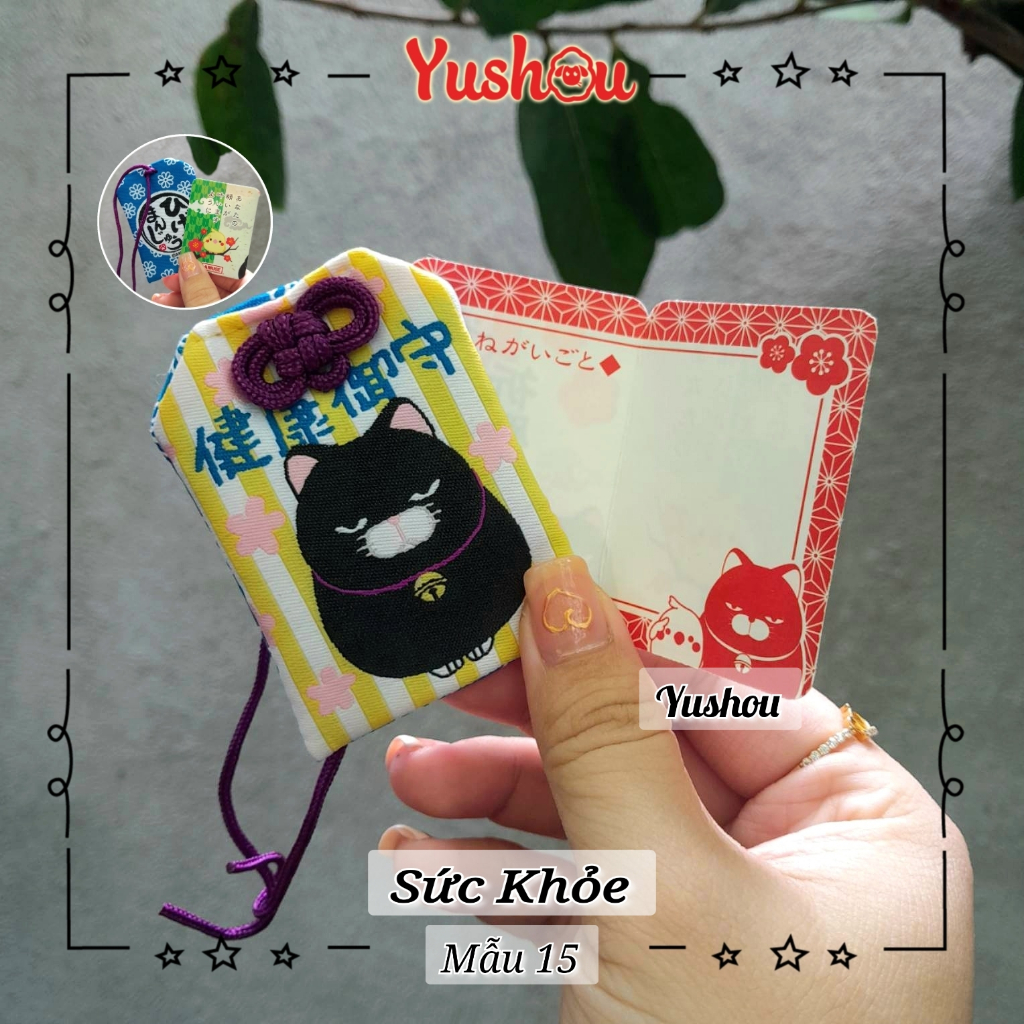 Túi Phước Yushou Sức Khỏe Mẫu 15 - Kiểu Omamori Nhật, Có sẵn, Quà tặng ý nghĩa.