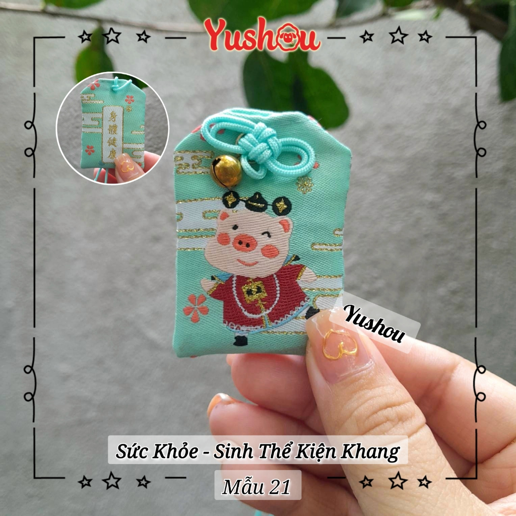 Túi Phước Yushou Sức Khỏe Mẫu 21 - Kiểu Omamori Nhật, Có sẵn, Quà tặng ý nghĩa.