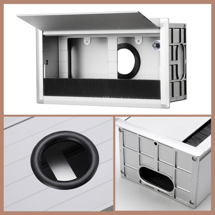 HỘP LUỒN DÂY ĐIỆN HIỆN ĐẠI SANG TRỌNG CÓ THỂ GẮN Ổ CẮM GIA DỤNG 120*220*80mm