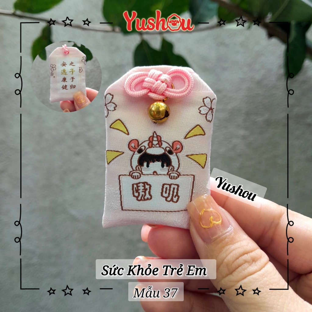Túi Phước Yushou Sức Khỏe Trẻ Em Mẫu 37 - Kiểu Omamori Nhật, Có sẵn, Quà tặng ý nghĩa.