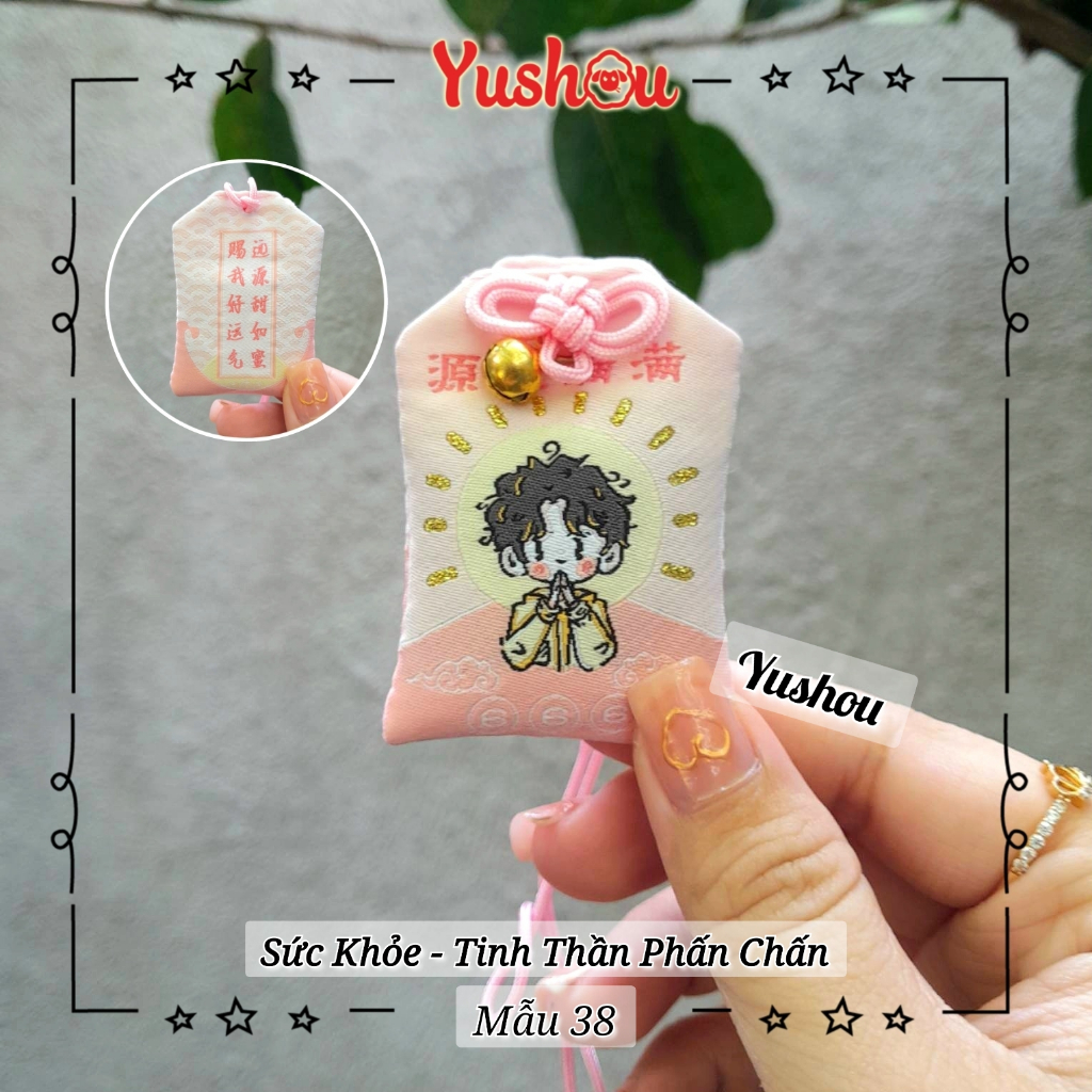 Túi Phước Yushou Sức Khỏe - Tinh Thần Phấn Chấn - Kiểu Omamori Nhật, Có sẵn, Quà tặng ý nghĩa.