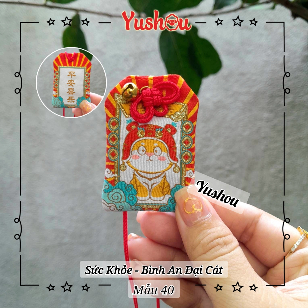 Túi Phước Yushou Sức Khỏe Mẫu 40 - Kiểu Omamori Nhật, Có sẵn, Quà tặng ý nghĩa.