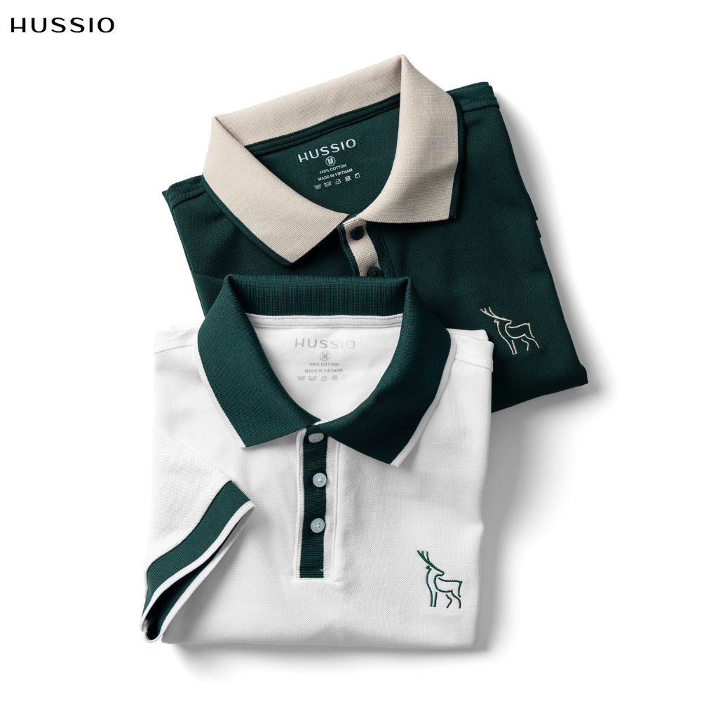 Áo thun polo nam EDIN vải cotton Pique cao cấp, chuẩn form, năng động, thanh lịch - HUSSIO