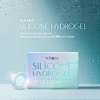Lens trong suốt cận có độ 1-10 cho mắt thở N’Rosa Angel Eyes phân phối, kính áp tròng trong suốt Nano Silicone Hydrogel