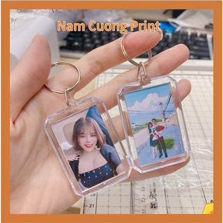 Móc khóa mã QR ngân hàng in theo yêu cầu ( in được 2 mặt khác nhau )