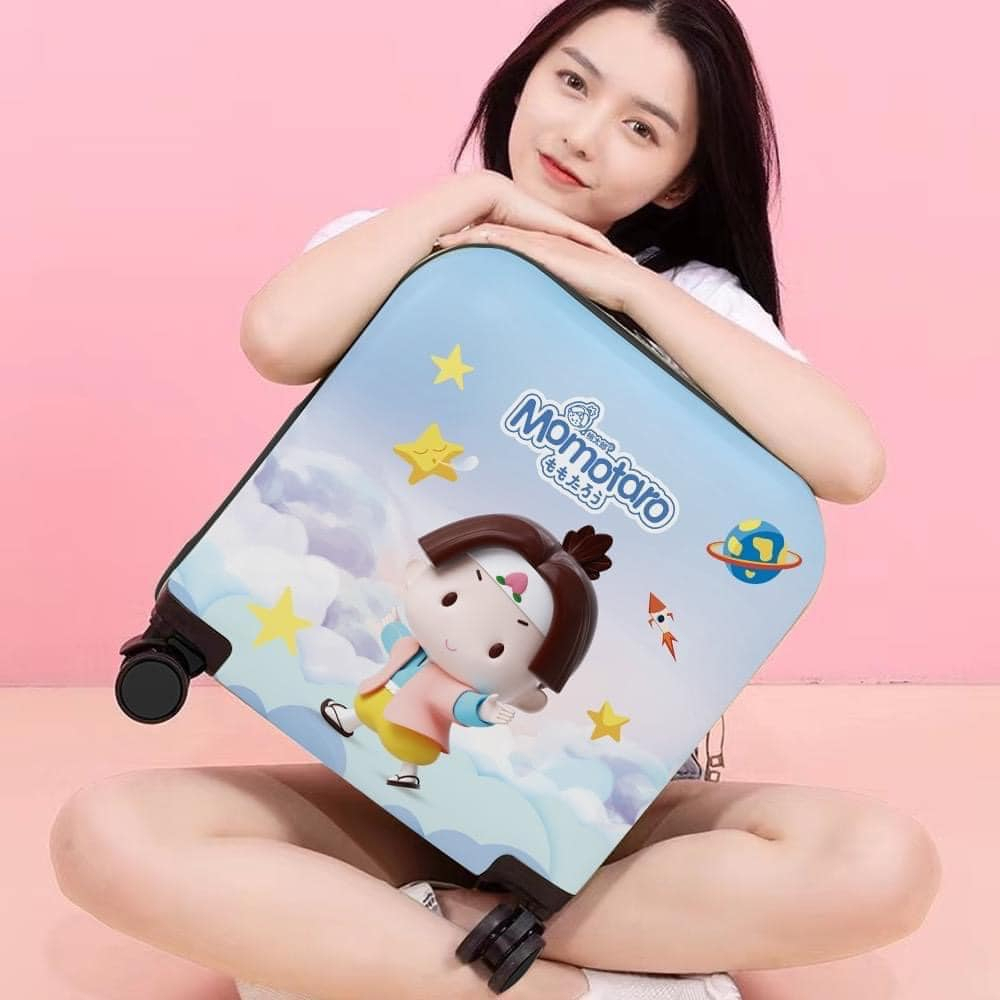 Vali kéo trẻ em hình gấu Momo / Gooby 18inch, Vali kéo cho bé siêu đẹp hanzomart