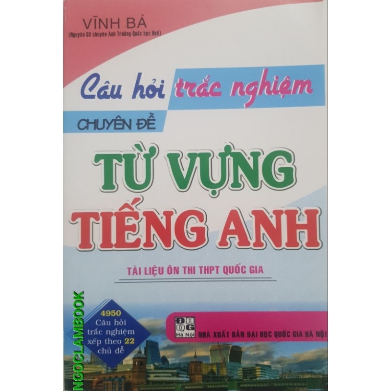 Ảnh Sách - Câu hỏi trắc nghiệm chuyên đề từ vựng Tiếng Anh 1